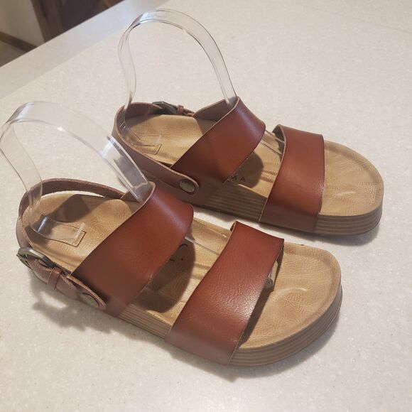 Blowfish Malibu Marge Women's Platform Sandals Brown Size 7 - Picture 1 of 11